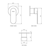 Parisi Ellisse II Wall Mixer | Matt Bronze